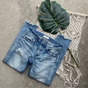 Moussy Vintage Distressed Cropped Jeans Size 26